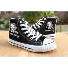 Violon Siyah Converse Model Hello Kitty & Friends Baskılı Kanvas Ayakkabı