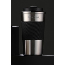 Tusah 304 Pazlanmaz Çelik 500 ml Kaydırmaz Lastikli Termos Bardak Mug Isme Özel
