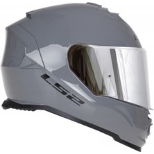 Ls2 Storm 2 Nardo Gri Kapalı Motosiklet Kaskı Gri Camlı