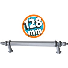 Nzb Çekmece Banyo Mutfak Dolap Kapak Kulpu Kulbu 128 mm Gri Sert Plastik Kulp