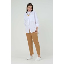 HE-QA Önü Pilili Pantolon Soft Sarı