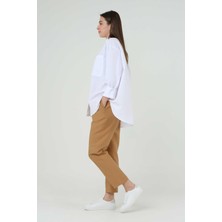 HE-QA Önü Pilili Pantolon Soft Sarı