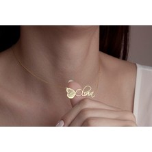 Nida Jewelry 925 Ayar Gümüş Kalp Isim Kolye