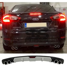 STS Oto Aksesuar Ford Mondeo Mk4 Difüzör Arka Tampon Eki 4 Egzoz Çıkışlı Gri