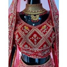 Aashivs Collection Kına Elbisesi - Hint Elbisesi - Kaftan - Lehenga
