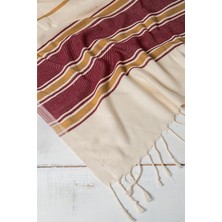 Kyver Veronika Desenli %100 Pamuk Plaj, Hamam Peştemal, Banyo, Misafir, Havuz, Spa Havlusu 90 x 190  Cm