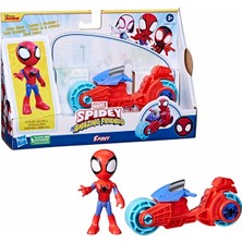 Marvel Spider-Man Spider And His Amazing Friends Motosiklet ve Figür Spidey F7459