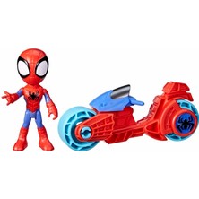 Marvel Spider-Man Spider And His Amazing Friends Motosiklet ve Figür Spidey F7459