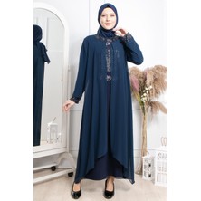 Modaviki Pul Payet İşlemeli Abiye Lacivert MDA2305