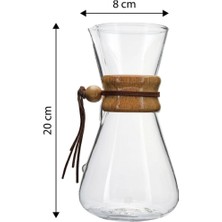 Jumbo Glory 850 ml Ahşap Aparatlı Cam Kahve Demleme Aparatı 500.01.01.6786