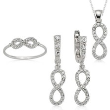 Stil Love Gümüş Sonsuzluk Bayan Set