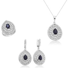 Stil Love Gümüş Damla Desenli Bayan Set
