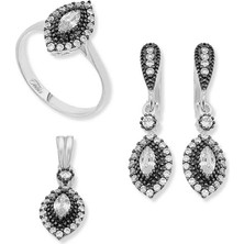 Stil Love Gümüş Mekik Bayan Set