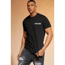 Trendypassion Unisex Polizei Baskılı T-Shirt