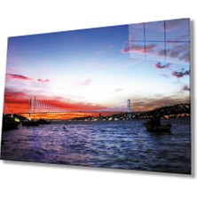 Eliza Home    Istanbul Boğaz Köprüsü Manzaralı Cam Tablo