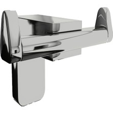 Fndhome Krom Lux 5 Li Banyo Seti Açık Tuvalet Kağıtlık Askılık Uzun Havluluk Solo Havluluk Diş Fırçalık