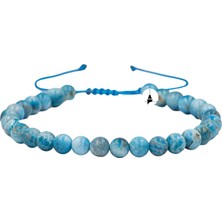 Osmanlı Doğal Taş Buz Mavizi Apatit 6 mm Merdiven Kapama Doğal Taş Bileklik