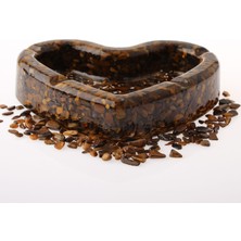 Osmanlı Doğal Taş Kaplan Gözü Taşı Epoksi Kül Tablası