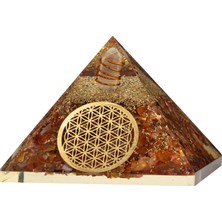 Osmanlı Doğal Taş Kırmızı Akik Doğal Taş Organit Piramit - 6cm