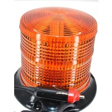 Adam 3 Mod 72 LED Çakar Döner Tepe Lamba Sarı 12V 24V Sabit - Seyyar Seyyar Mıknatıslı - Kablolu