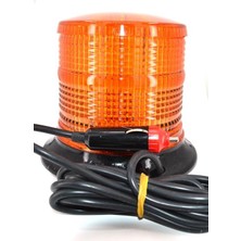 Adam 3 Mod 72 LED Çakar Döner Tepe Lamba Sarı 12V 24V Sabit - Seyyar Seyyar Mıknatıslı - Kablolu