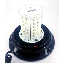 Adam 3 Mod 72 LED Çakar Döner Tepe Lamba Sarı 12V 24V Sabit - Seyyar Seyyar Mıknatıslı - Kablolu