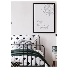Trend Poster "always Kiss Me Good Night " Siyah Çerçeve Görünümlü Tablo Retro Ahşap Poster