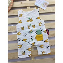 Çekik Bebek Muz Baskılı Slopet Tulum Bebek Tulum10