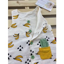 Çekik Bebek Muz Baskılı Slopet Tulum Bebek Tulum10
