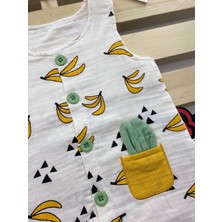 Çekik Bebek Muz Baskılı Slopet Tulum Bebek Tulum10