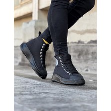 egeshoes  WG017 Kömür Erkek Yarım Bilek Casual Ayakkabı