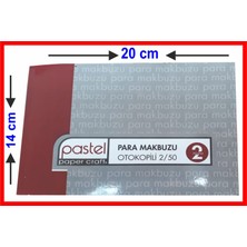 Pastel Para Makbuzu 14X20 cm Boyutunda 2/50 Otokopili 1 Asıl 1 Suret 2 Nüsha