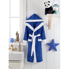 Z&n Style Lüks Jakarlı Bukle Kapüşonlu Çocuk Bornozu "özel Kutusunda"