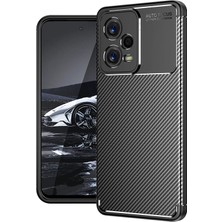 MTK Moveteck Xiaomi Redmi Note 12 Pro 5g Uyumlu Kılıf Kamera Lens Korumalı Karbon Fiber Tasarım Görünümlü Desenli Silikon Kaymaz Soft Kapak