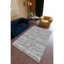10 Post Online Salon Halısı Spor Gri Dijital Baskı Yolluk Kaymaz Yuvarlak Oval Kesme Ince Yıkanabilir Halı