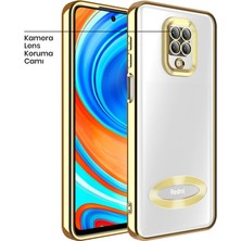 Zebana Xiaomi Redmi Note 9s Kılıf Zebana Glint Silikon Kılıf Gold