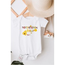 Hediyenza Teyzesinin Balı Özel Tasarım Bebek Zıbın Pamuklu Çıtçıtlı Body