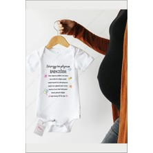 Hediyenza Sürpriz Ben Geliyorum Babacığım Özel Tasarım Bebek Zıbın Pamuklu Çıtçıtlı Body