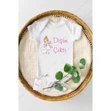Hediyenza Dişim Çıktı Pembe Özel Tasarım Bebek Zıbın Pamuklu Çıtçıtlı Body
