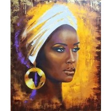 Pix Art Sanat Afrikalı Güzel  48 x 61 cm