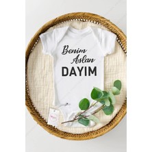 Hediyenza Benim Aslan Dayım Özel Tasarım Bebek Zıbın Pamuklu Çıtçıtlı Body
