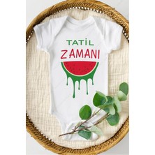 Hediyenza Tatil Zamanı Özel Tasarım Bebek Zıbın Pamuklu Çıtçıtlı Body