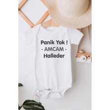 Hediyenza Panik Yok Amcam Halleder Özel Tasarım Bebek Zıbın Pamuklu Çıtçıtlı Body