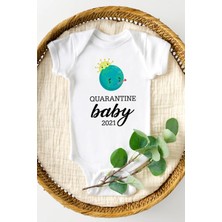 Hediyenza Quarantine Baby Özel Tasarım Bebek Zıbın Pamuklu Çıtçıtlı Body