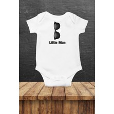 Hediyenza Little Man Özel Tasarım Bebek Zıbın Pamuklu Çıtçıtlı Body