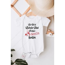 Hediyenza Babalar Günü Hediyen Benim Baba Özel Tasarım Bebek Zıbın Pamuklu Çıtçıtlı Body