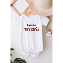 Hediyenza Aynı Teyzesi Özel Tasarım Bebek Zıbın Pamuklu Çıtçıtlı Body