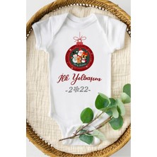 Hediyenza Ilk Yılbaşım Özel Tasarım Bebek Zıbın Pamuklu Çıtçıtlı Body