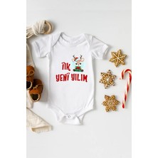 Hediyenza Ilk Yeni Yılım Özel Tasarım Bebek Zıbın Pamuklu Çıtçıtlı Body