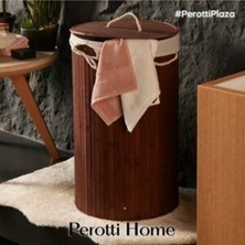 Perotti Hasır Hambu Kirli Çamaşır Sepeti Katlanır Çok Amaçlı Dekoratif Sepet 14678